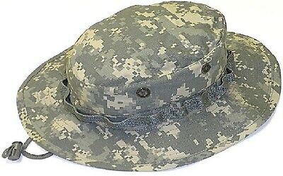 Mil.issue Acu Digital Camouflage Boonie Busch Hat Rip-stop Govt Contractor 579rs