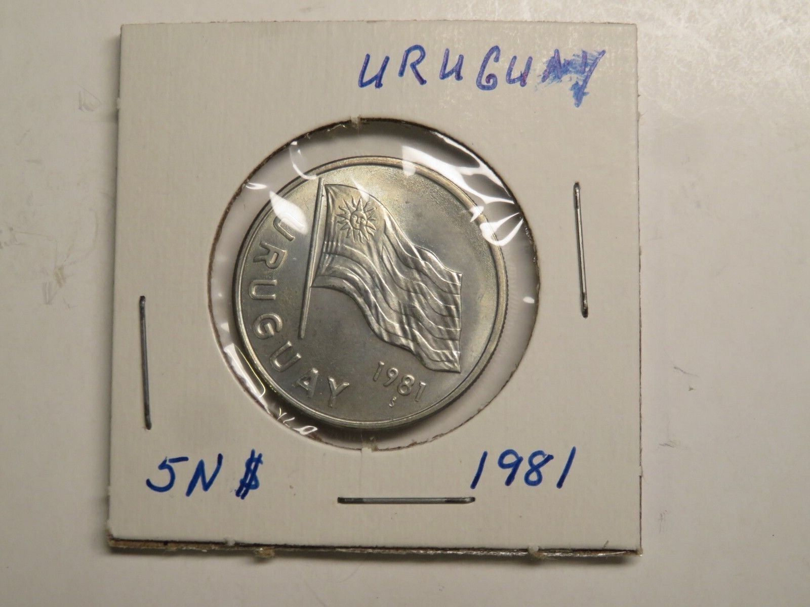 1981 5 Nuevo's Pesos Coin Uruguay
