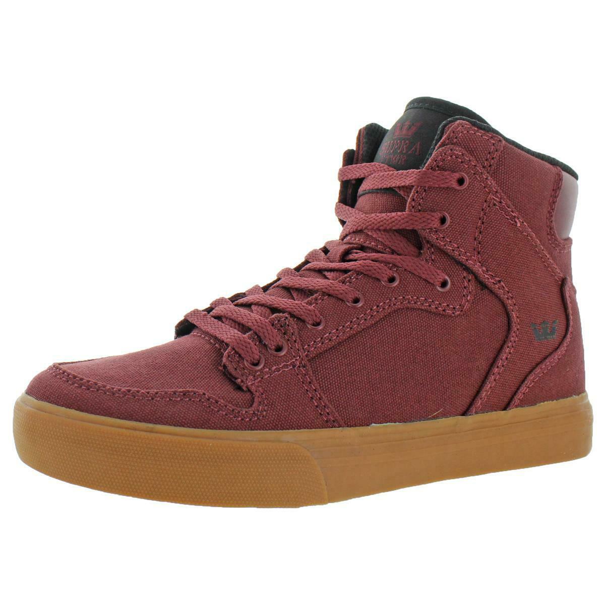 Supra Boys Vaider Canvas High Top Trainers Skate Shoes Sneakers Bhfo 6151