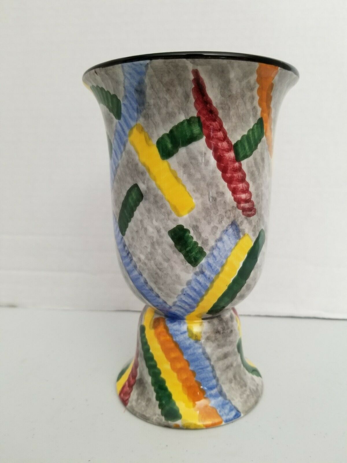Vintage Hand Painted Smf Germany Pottery Mug/goblet/vase - Beautiful