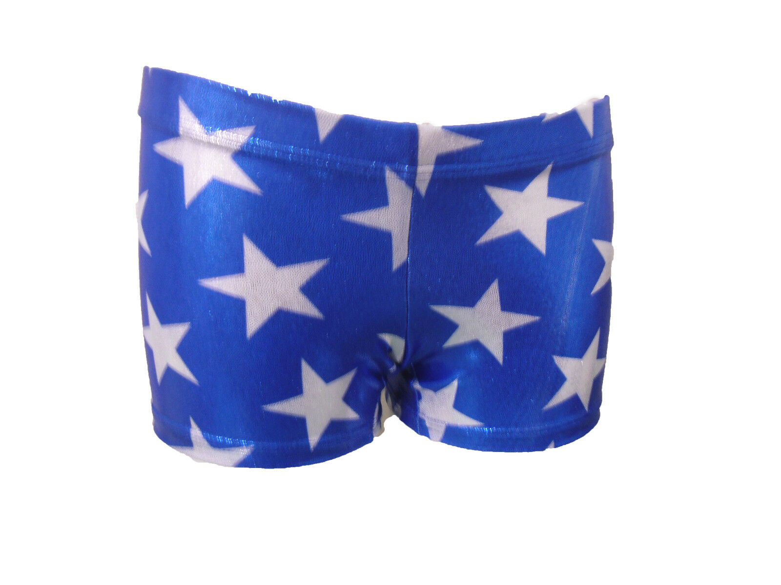 Blue And White Stars Girl Gymnastic Shorts