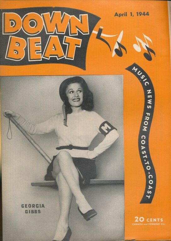 Vintage Jazz Mag-down Beat-april 1,1944-georgia Gibbs