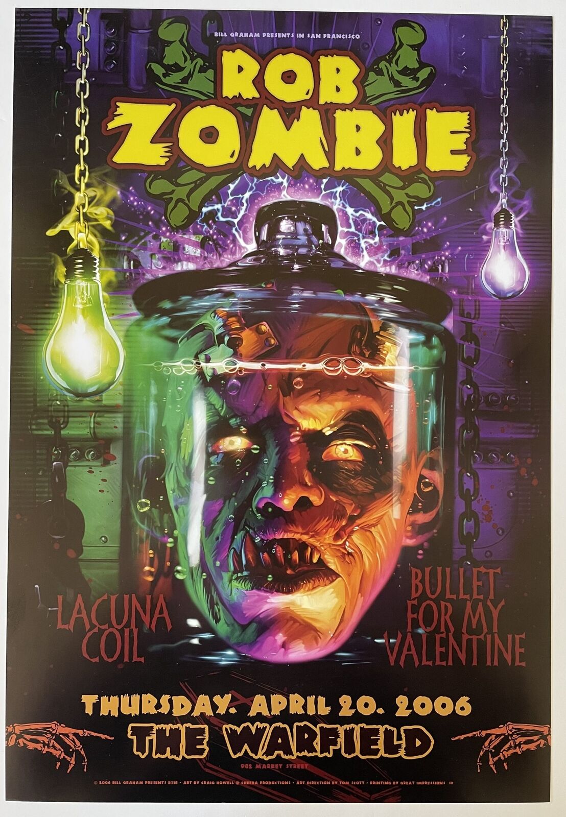 Rob Zombie Concert Poster 2006 Bgp-338 Warfield