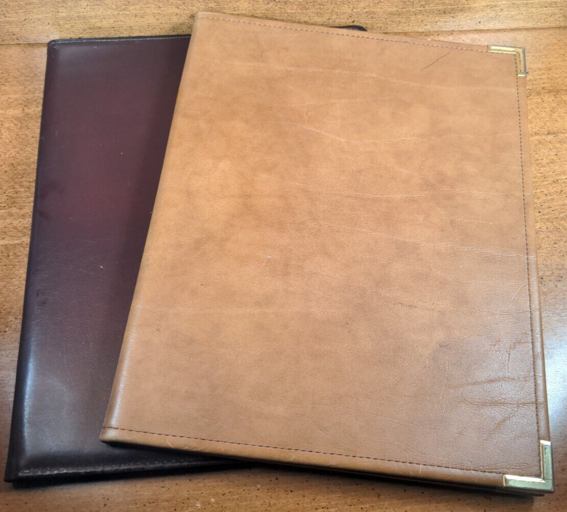 Lot Of 2 Hazel American Case Makers Leather Padfolios