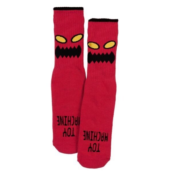 Toy Machine Skateboard Socks Monster Red Crew Pair Youth