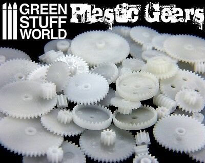 58x Plastic Cogs And Gears Steampunk - Clock Watch Robot Warhammer Model Scenery