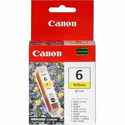 Canon Bci-6y Yellow Ink Tanks Genuine New