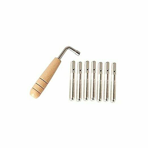 7pcs Tuning Pins With L-shape Tuning Wrench For String Nails + Tuning Wrench