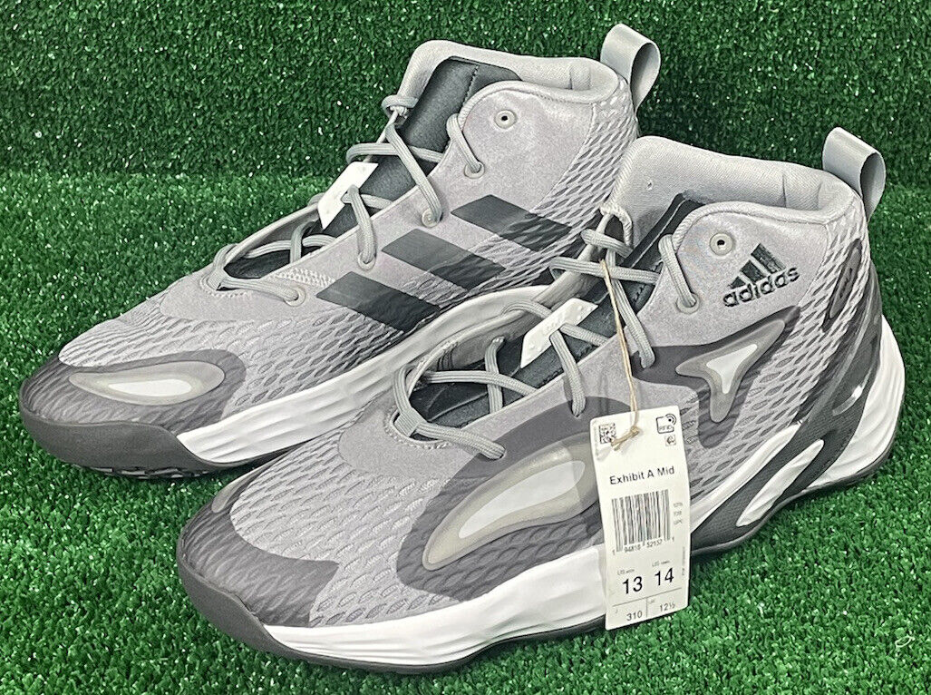 Adidas Exhibit A Mid Basketball Grey H68703 Mens Size 13 Gray