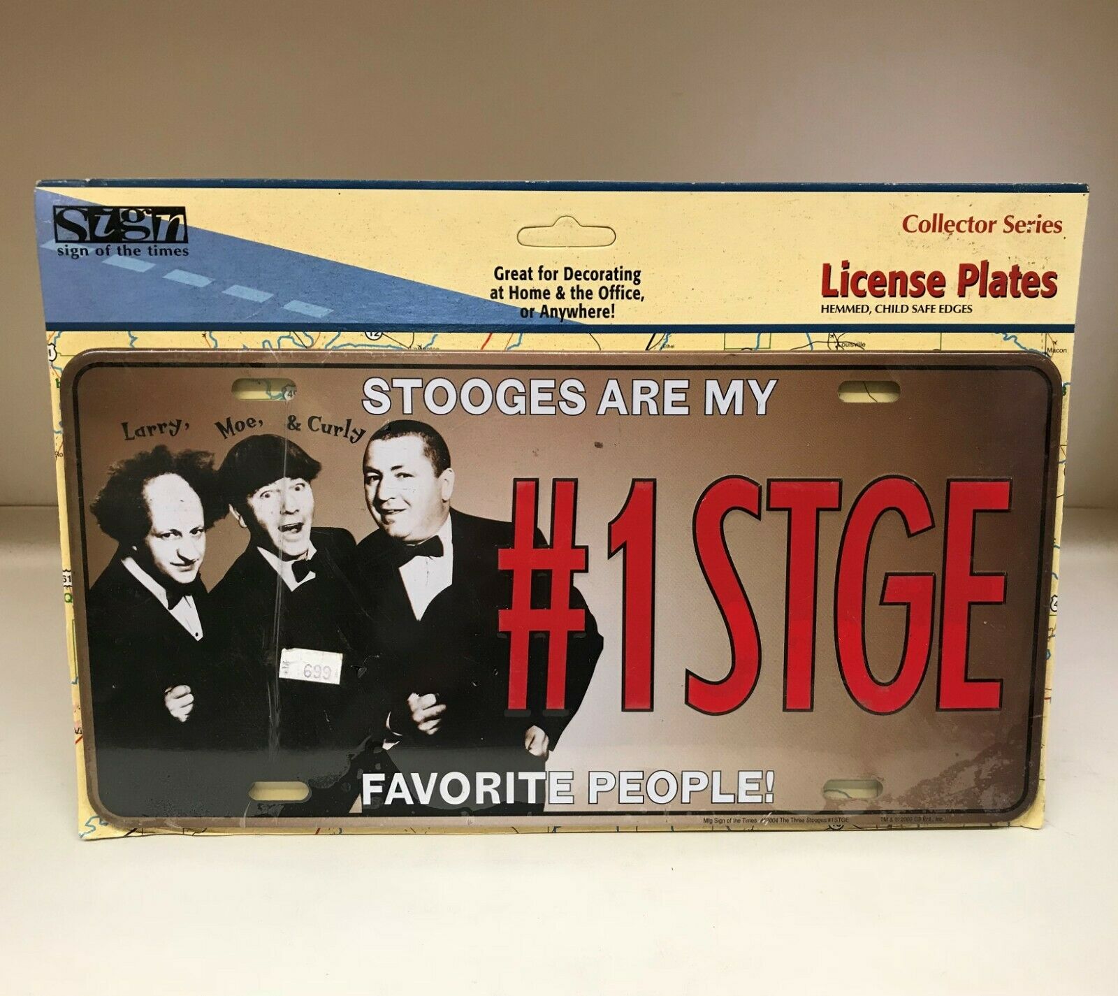The Three Stooges Collectible License Plate - #1stge