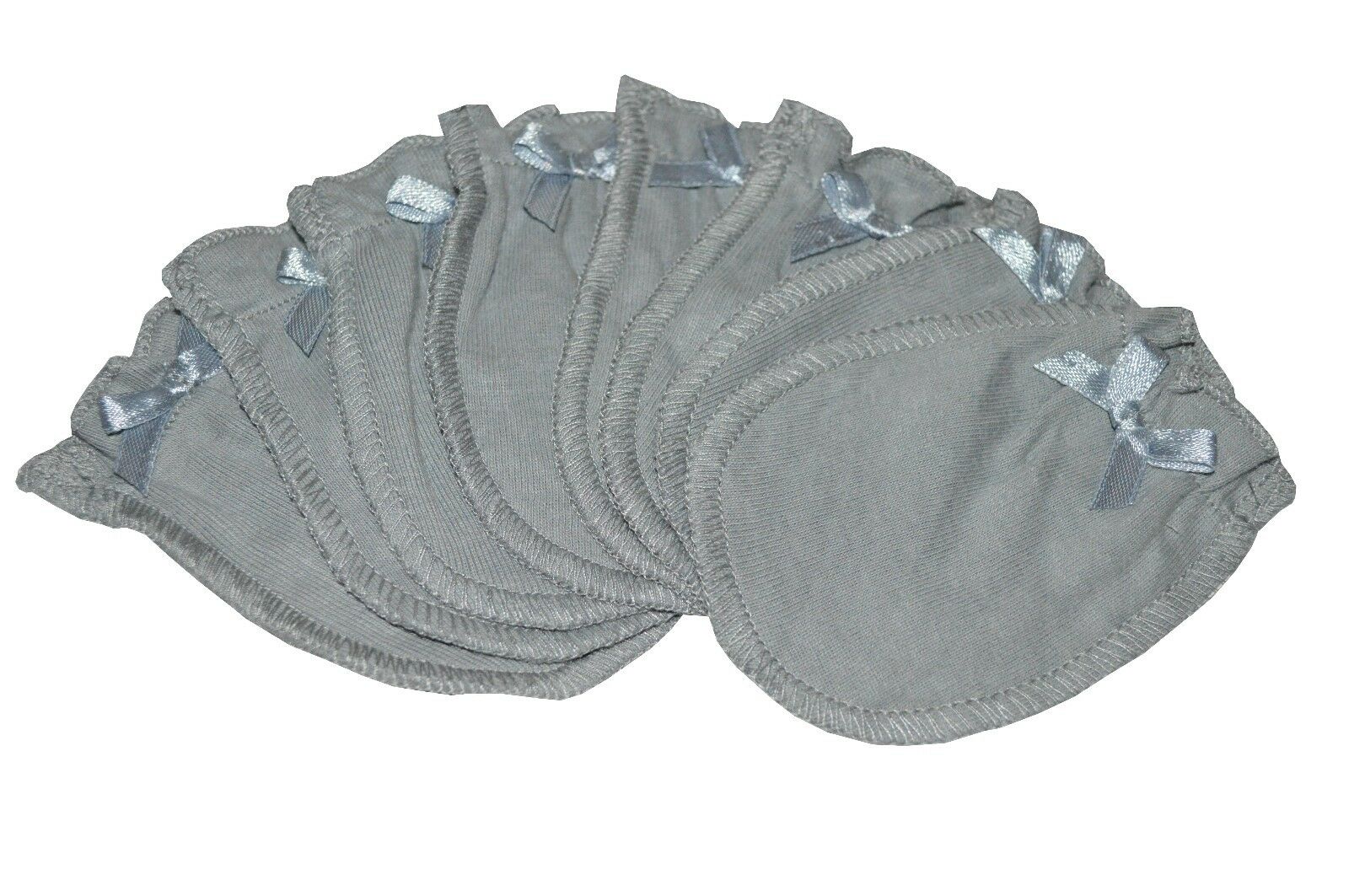 Soft Gray - 4 Pairs Cotton Newborn Baby/infant No Scratch Mittens Gloves