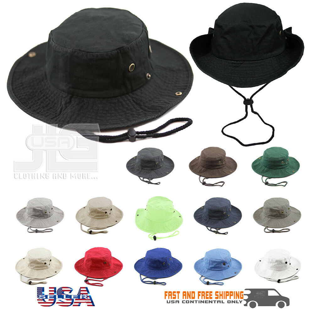 Boonie Bucket Hat Cap Cotton Fishing Military Hunting Safari Summer Men 1510