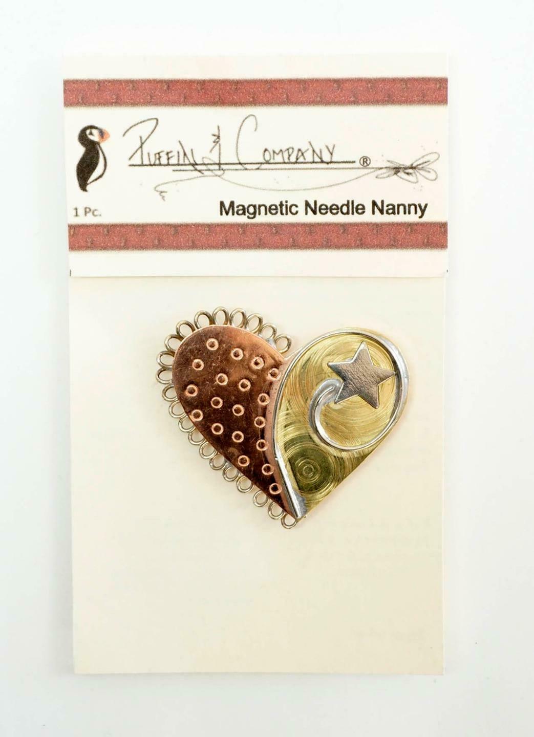 Metal Multi-color Heart Magnet Needle Nanny For Storage Of Needles By Puffin