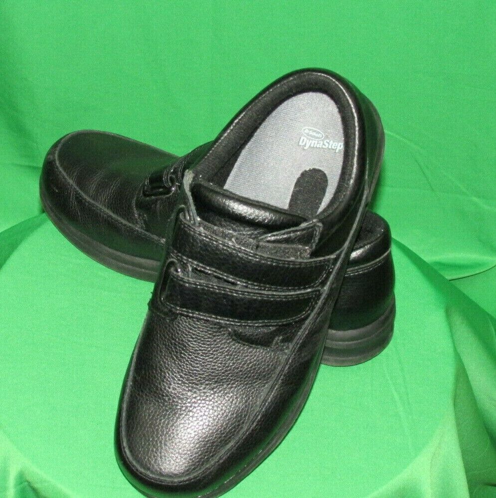 Dr Scholls Gel Cushion Black Leather 2 Strap Casual Mens 8w Shoes