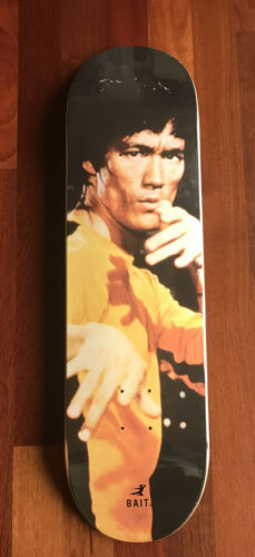 Rare Bruce Lee Bait X Skateboard Skate Deck Yellow Suit Game Of Death-new Sealed