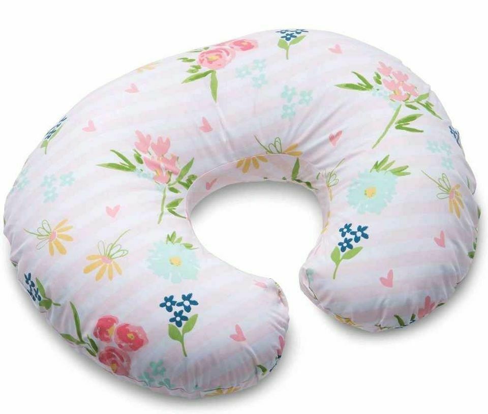 Boppy Original Feeding And Infant Support Pillow~floral Stripe~brand New!