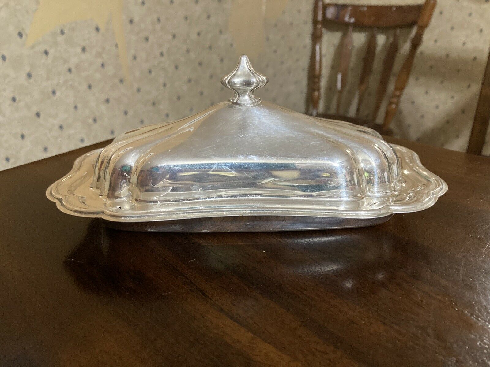 Antique/vintage Gorham Heritage Ep Silverplate Covered Butter Dish