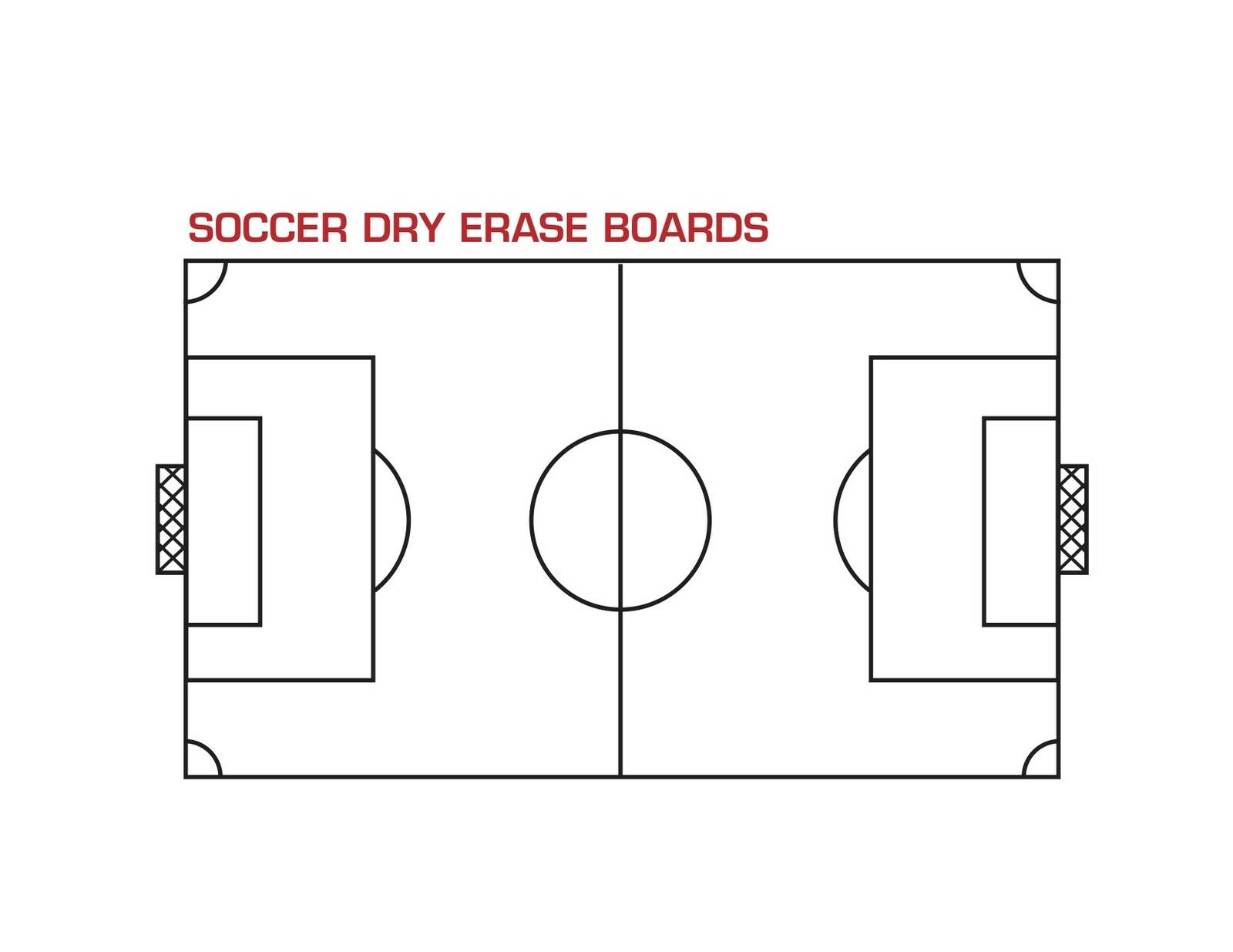 Soccer Dry Erase Boards 18" X 24"