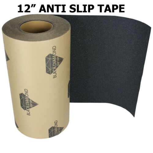 12" X 30' Black Roll Safety Non Skid Tape Anti Slip Tape Sticker Grip Safe Grit