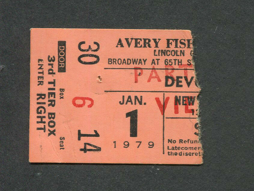 1979 Devo Concert Ticket Stub Avery Fisher Ny Are We Not Men We Are Devo
