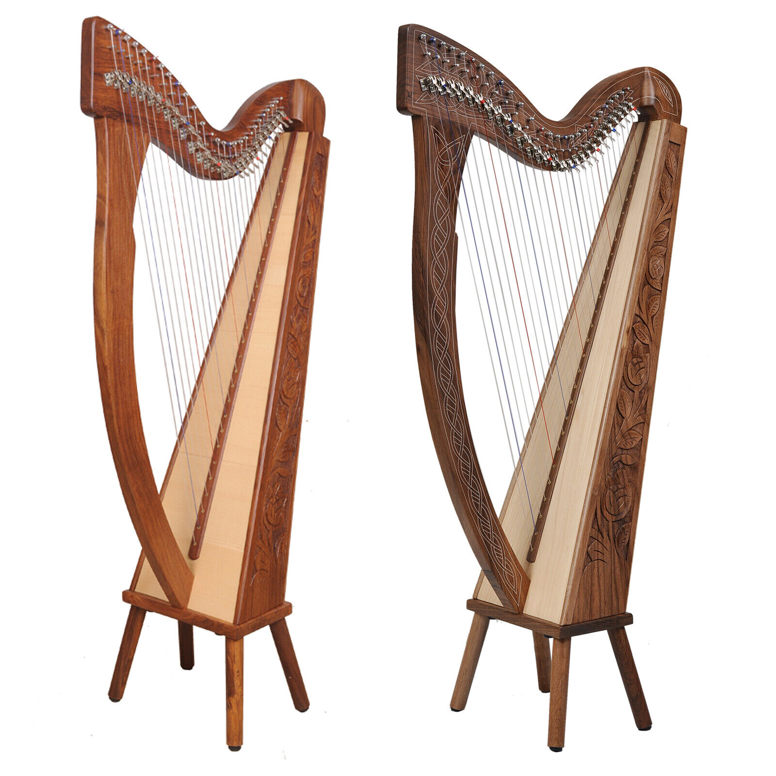 Irish Harp 27 String Boru/trinity, Celtic Irish Lever Harp With Bag &tuning Tool