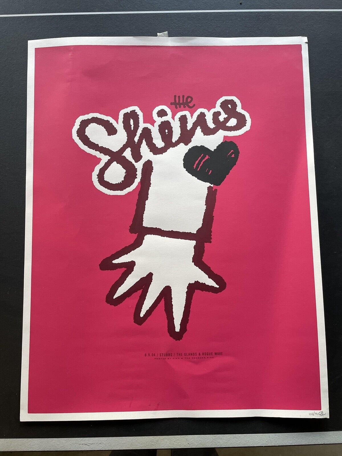 The Shins Stubbs 2004 Concert Poster Hand Numbered / Signed 20x26