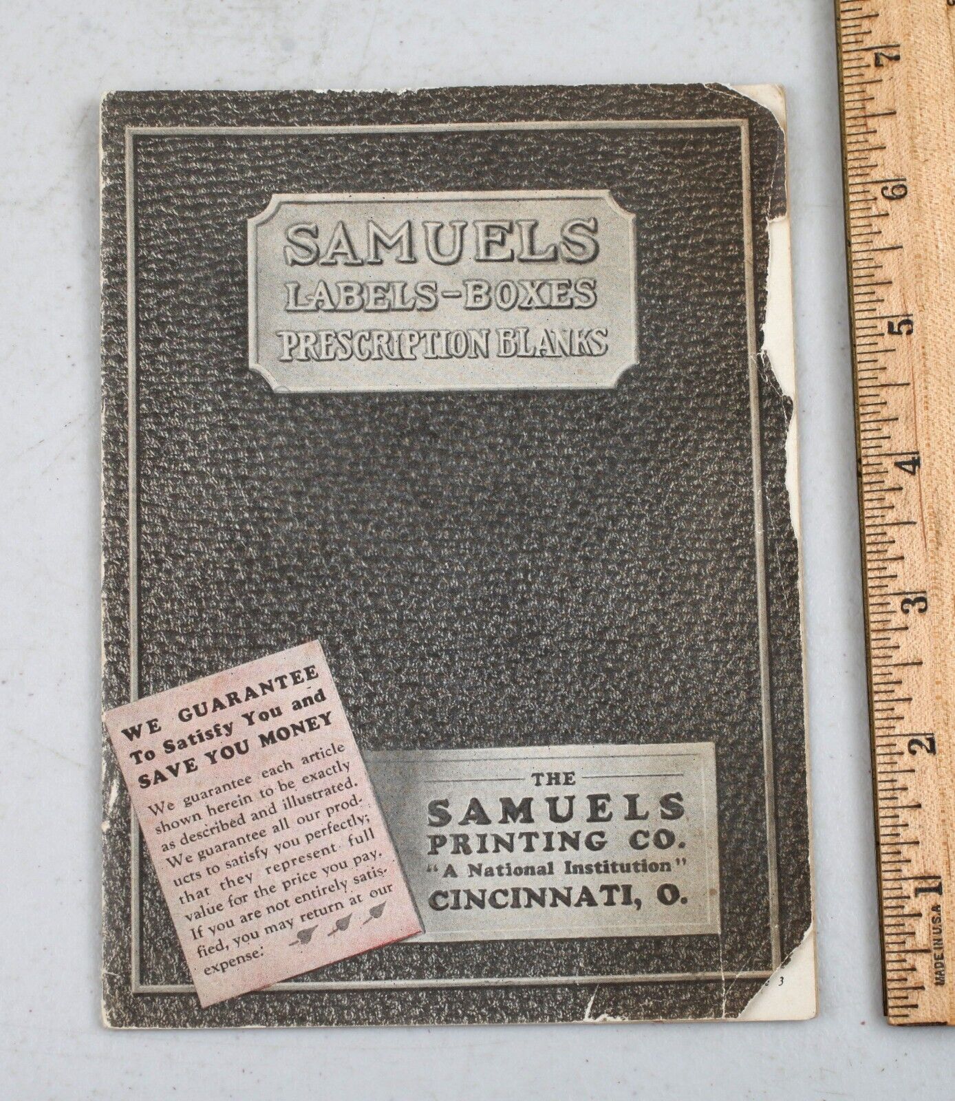 Vintage Samuels Printing Co Labels Prescription Boxes Blanks Catalog Cinncinati