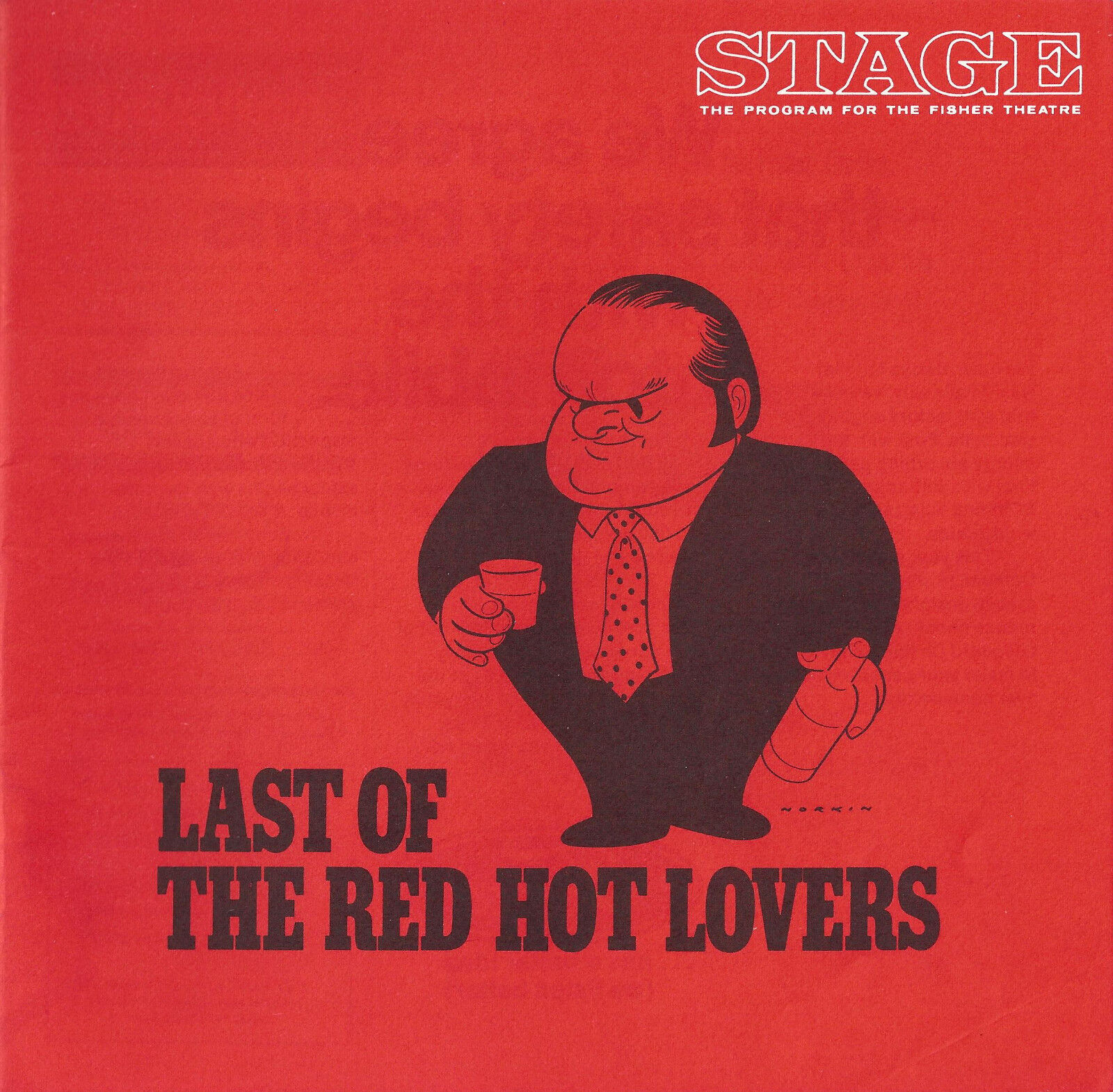 Jack Weston "last Of The Red Hot Lovers" Neil Simon 1971 Detroit Playbill
