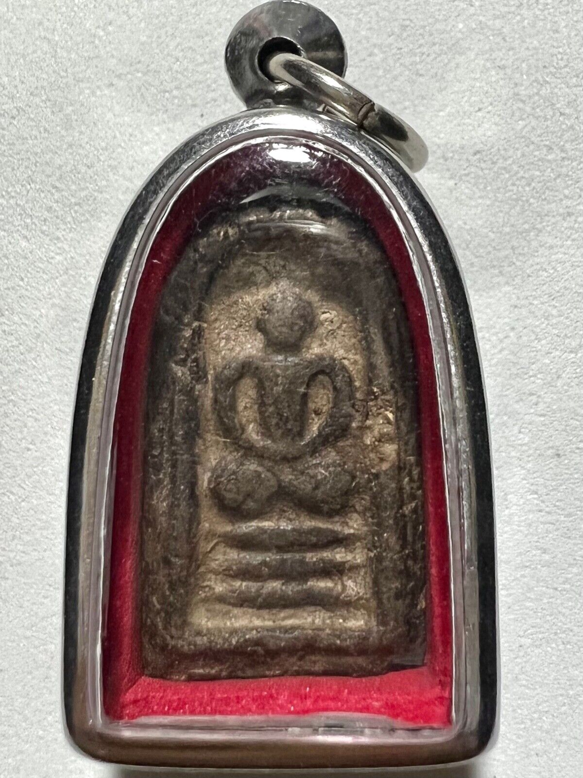 Phra Lp Boon Rare Old Thai Buddha Amulet Pendant Magic Ancient Idol#39