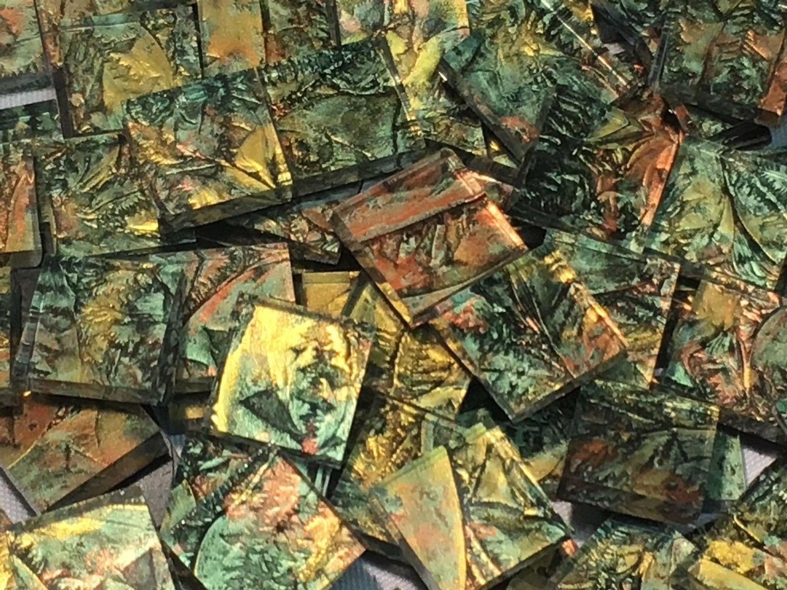 Green Gold Copper Van Gogh Glass Mosaic Tiles $6.15 Flat Rate Shipping