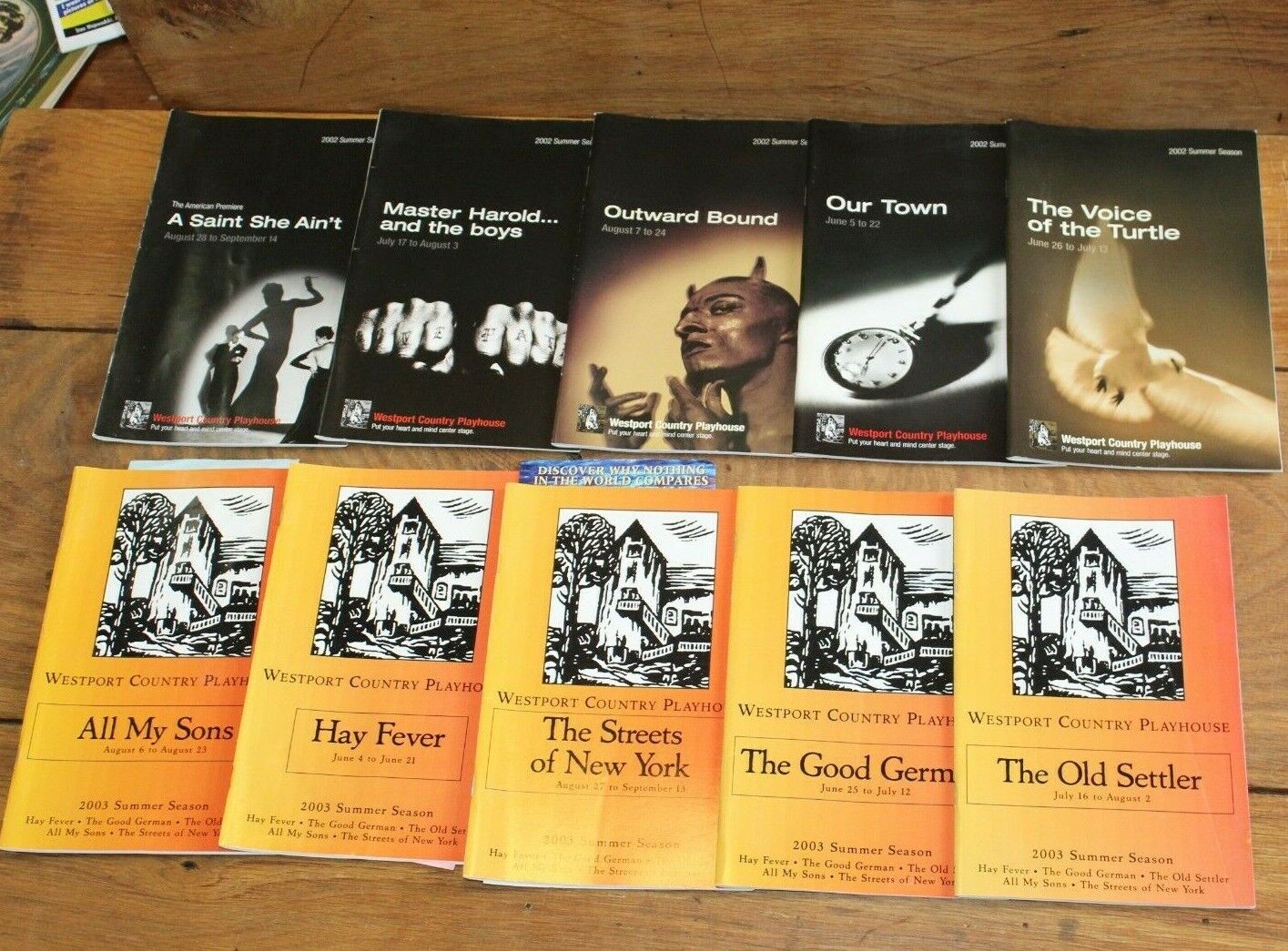 Lot Of 10 Theatre Playbills - Westport Country Playhouse Early 2000's (lot 07)