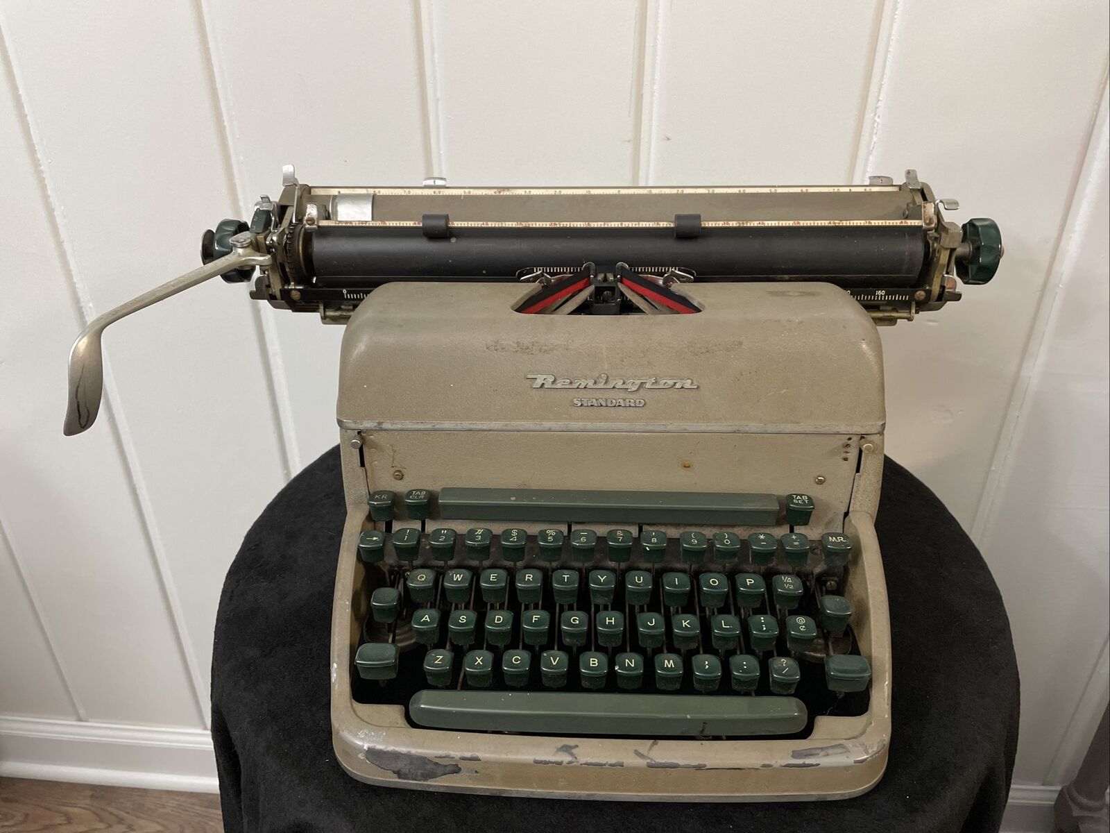 Vintage Remington Standard Working Typewriter With Extra Large Paper Holder