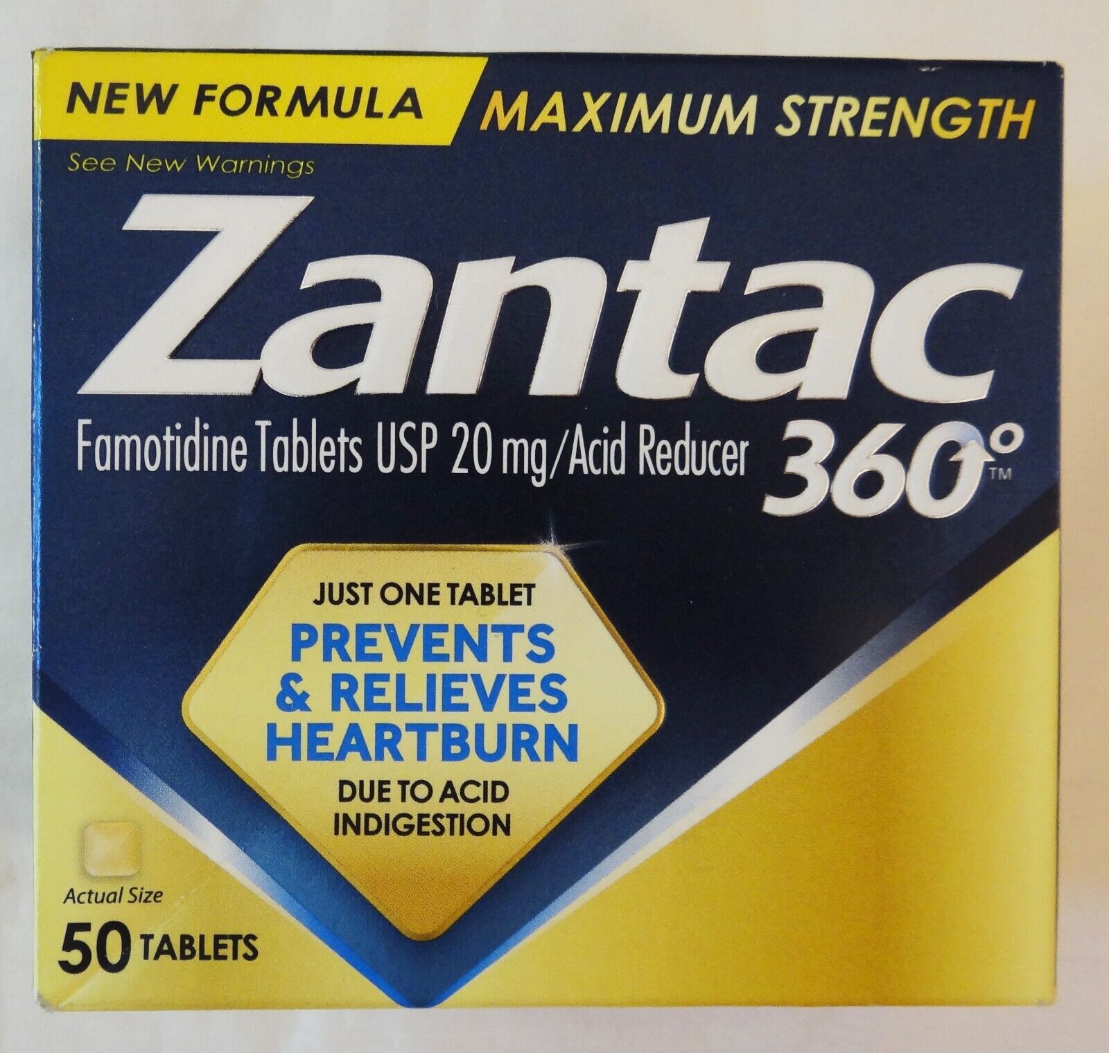 Zantac 360 Maximum Strength Acid Reducer 20 Mg 50tablets Exp 11/2022
