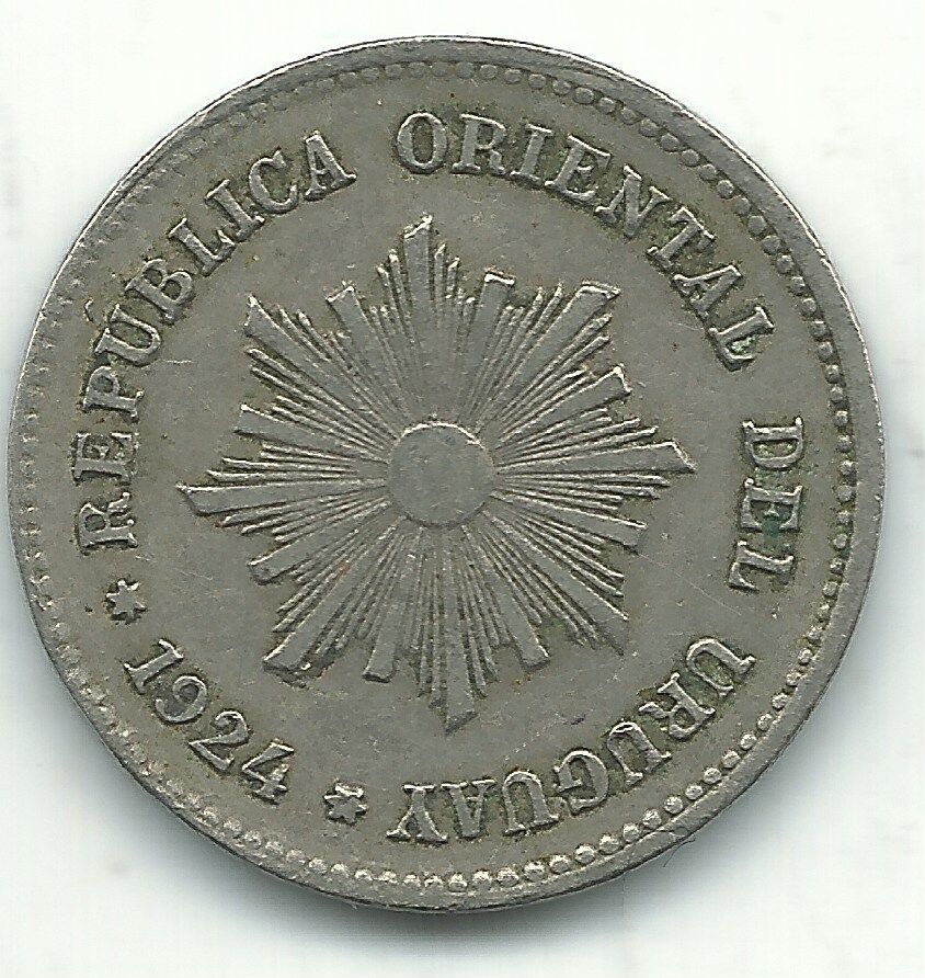 A Very Nice High Grade 1924 Uruguay 1 Centesimo Coin-nov109