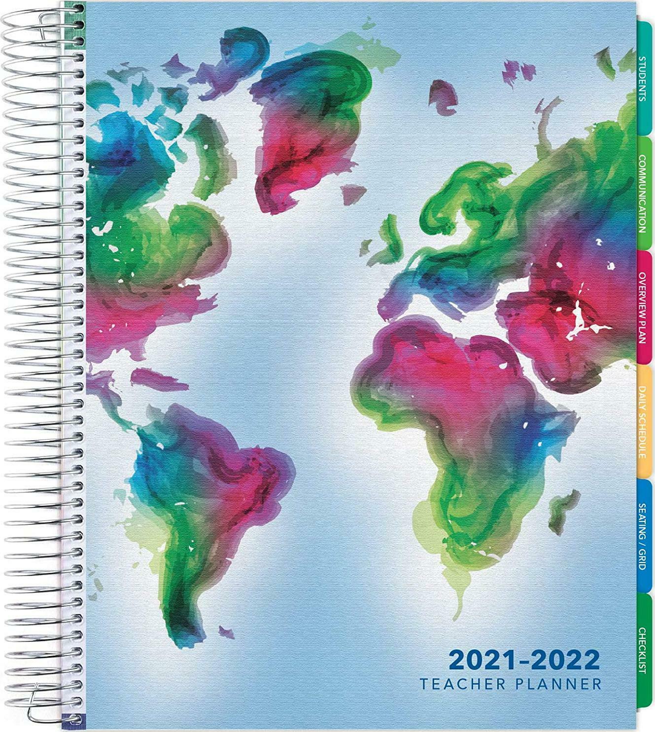 Deluxe 2021-2022 Dated Teacher Planner: 8.5 X11  Includes 7 Periods, Page Tabs,