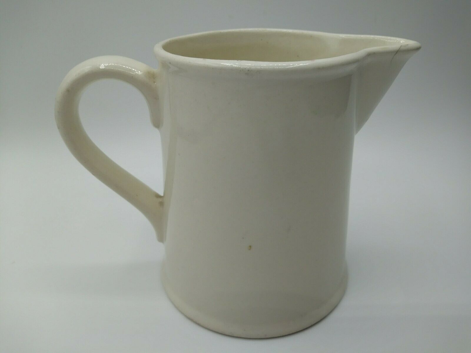 Antique White Porcelain Milk Pitcher Of Unknown Origin In Family Since 1920
