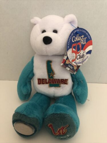 Brand New With Tags Deleware 1st State Limited Treasures Coin Bear