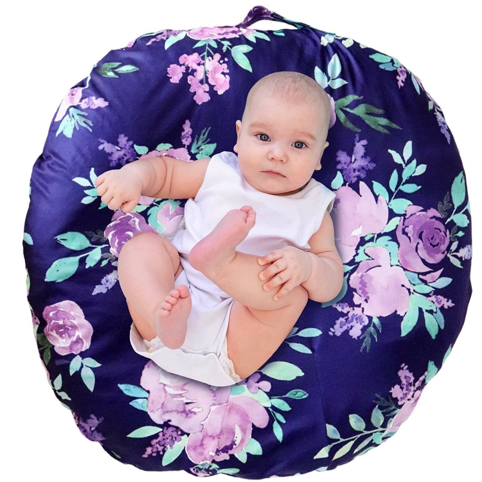Flower Newborn Lounger Cover, Lounger Cover Purple, Lounger Cover Girl, Breat...