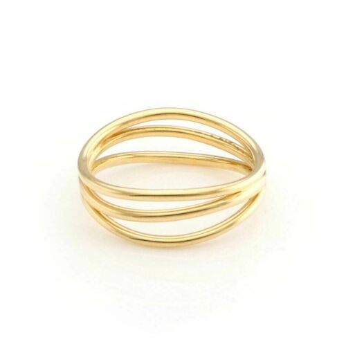 Tiffany & Co. Elsa Peretti 18k Yellow Gold 3 Row Wave Band Ring