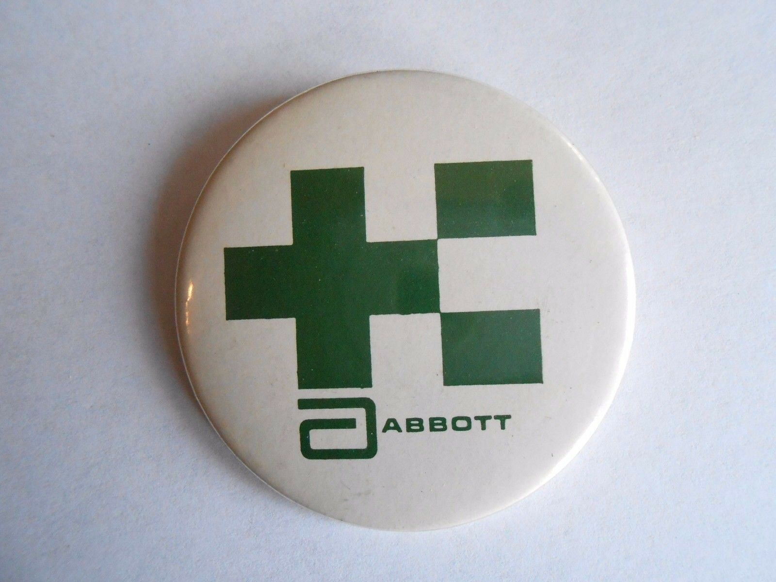 Vintage Abbott Laboritories Pharmaceutical Advertising Pinback Button