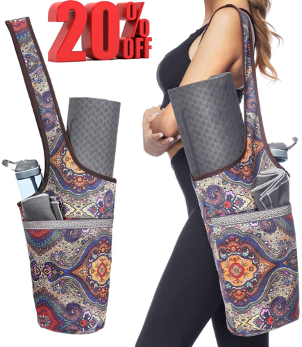 Ewedoos Yoga Mat Bag With Large Size Pocket And Zipper Pocket, Fit Most Size