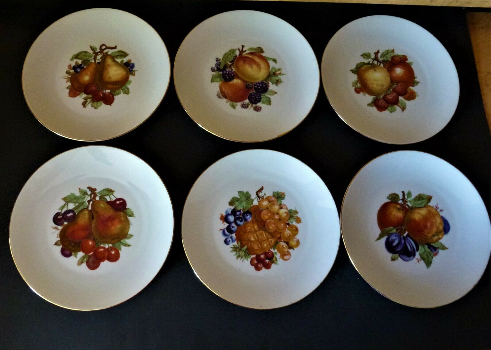 Bareuther & Co Fruit Collection Salad Dessert Plates - Set Of 6
