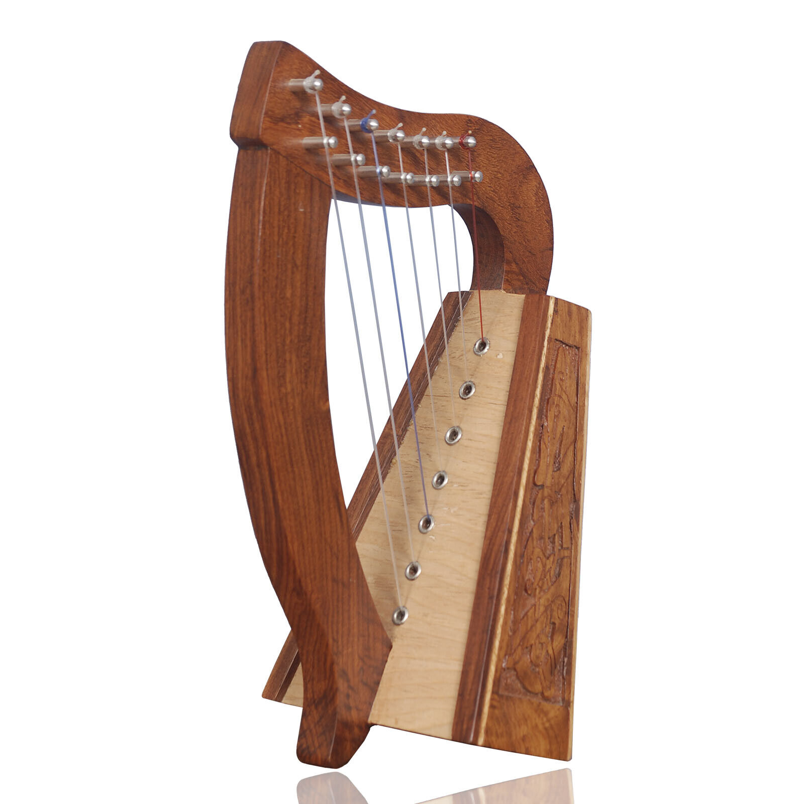 Muzikkon O'carolan Harp, 7 Strings Rosewood Dragon, Celtic Irish Harp