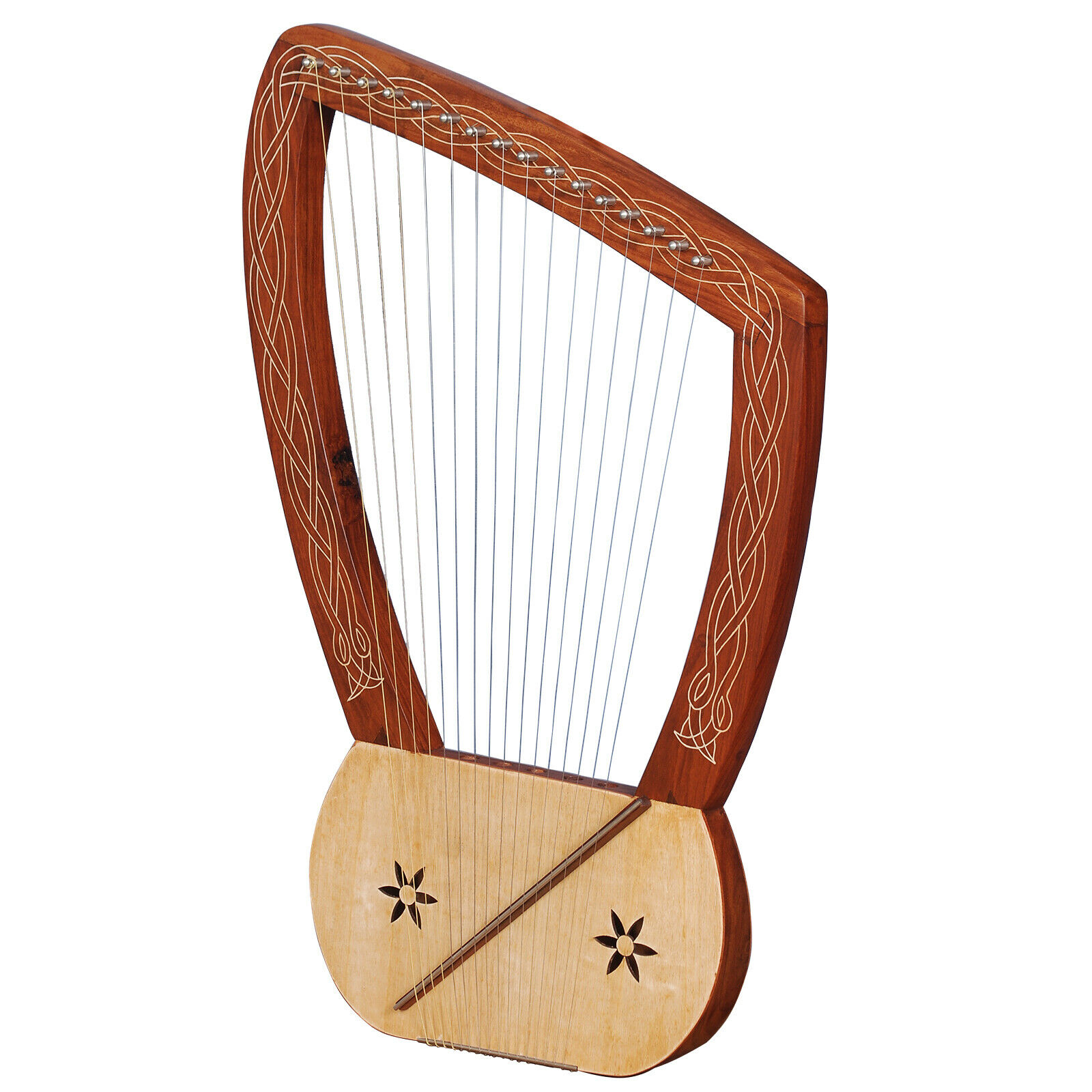 New Muzikkon Lyre Harp, 16 String Harp Rosewood