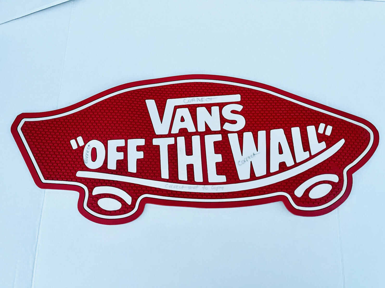 Vans Doormat Unique "off The Wall" Red Promo Rubber Mat 31"x12" Skateboard Shoes