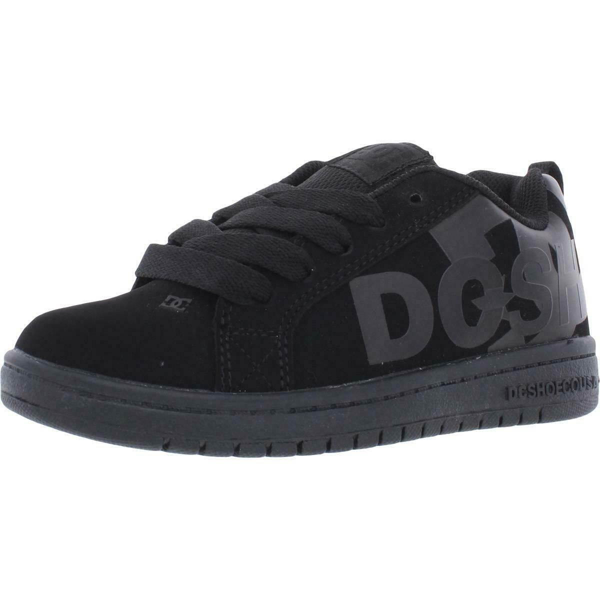 Dc Boys Court Graffik Black Skateboarding Shoes 2 Medium (d) Little Kid 0351