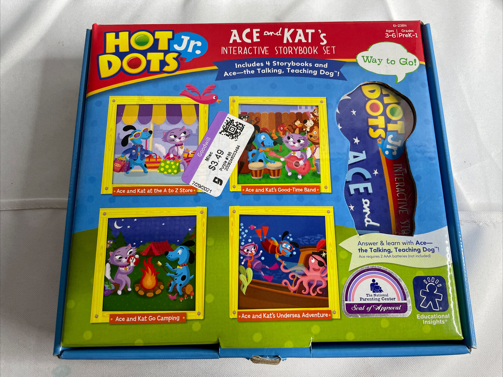 Educational Insights Hot Dots Jr. Ace And Kat’s Interactive Storybook Set W/pen