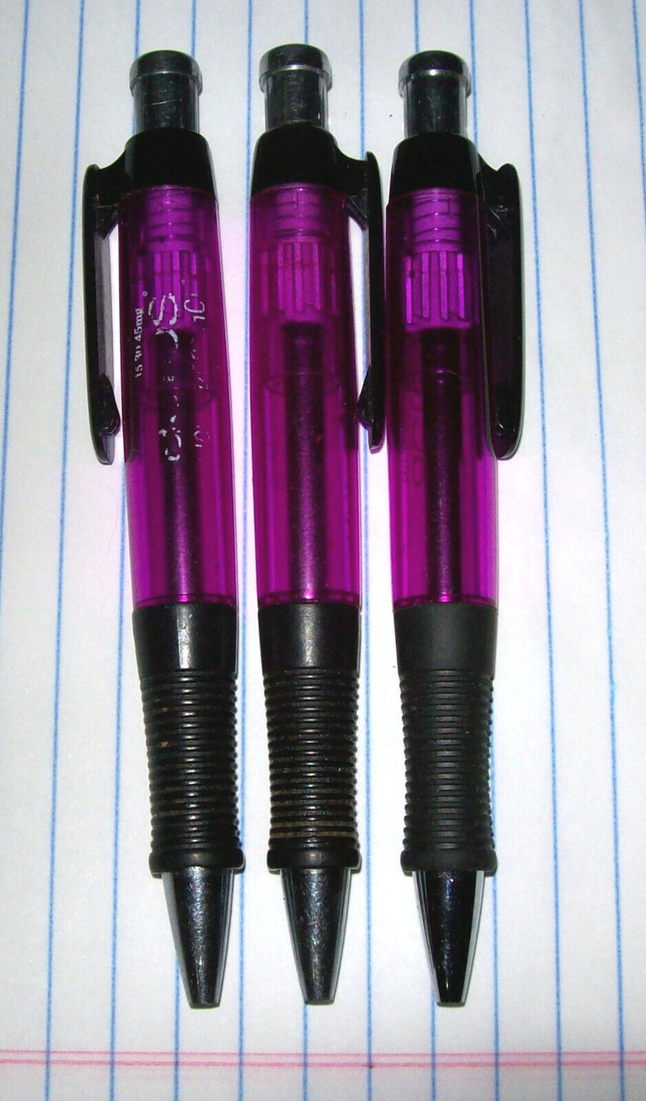 Three Fat Drug Rep Pens Black Ink