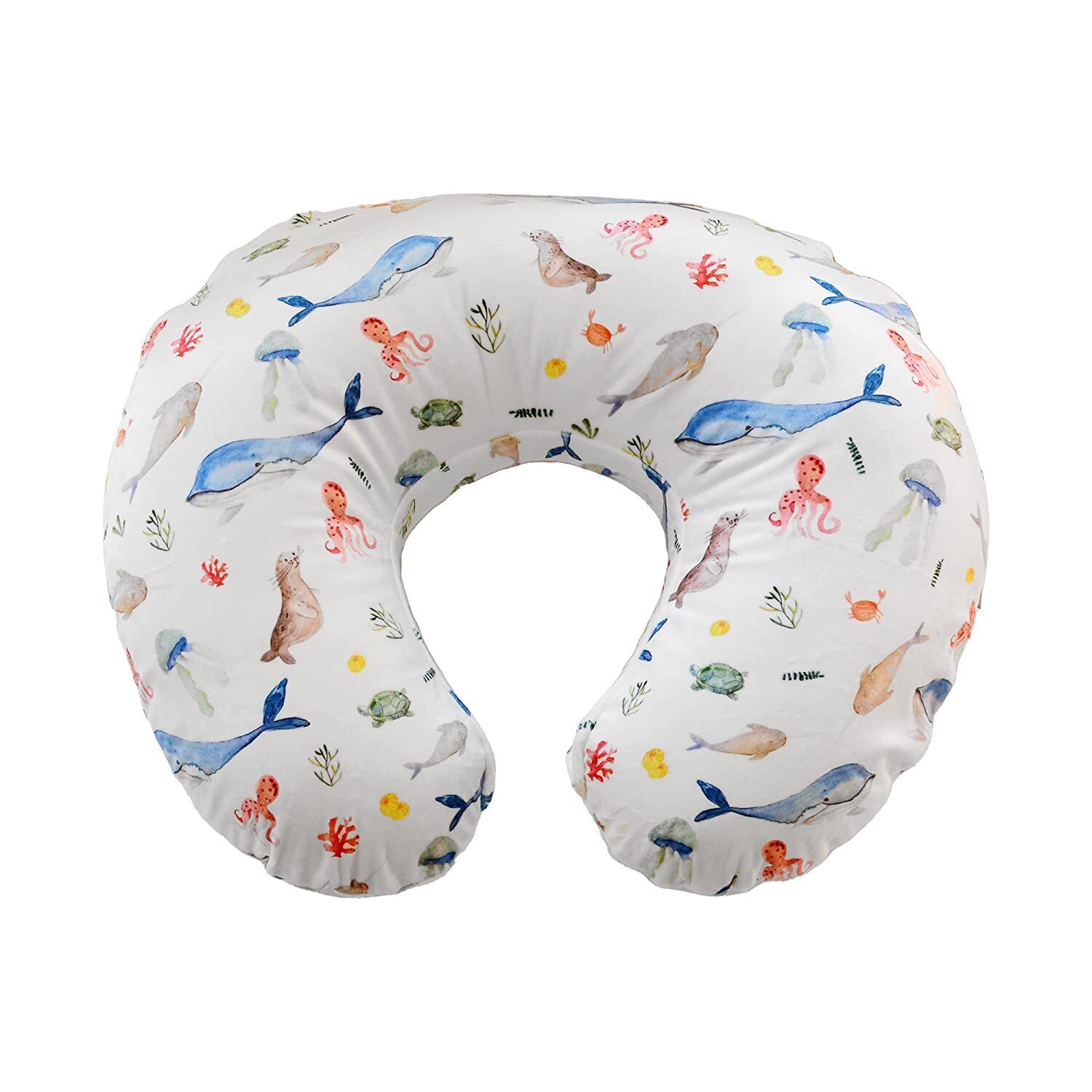 Cover For Nursing Pillow / Breastfeeding Pillow / Boppy Pillow - Shark Ocean Sea