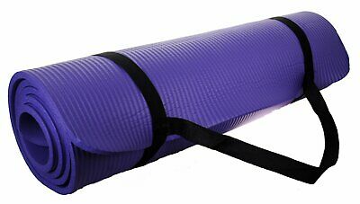 S4o Yoga Mat 72" X 24" Extra Thick Exercise Mat With Carrying Strap - Purple